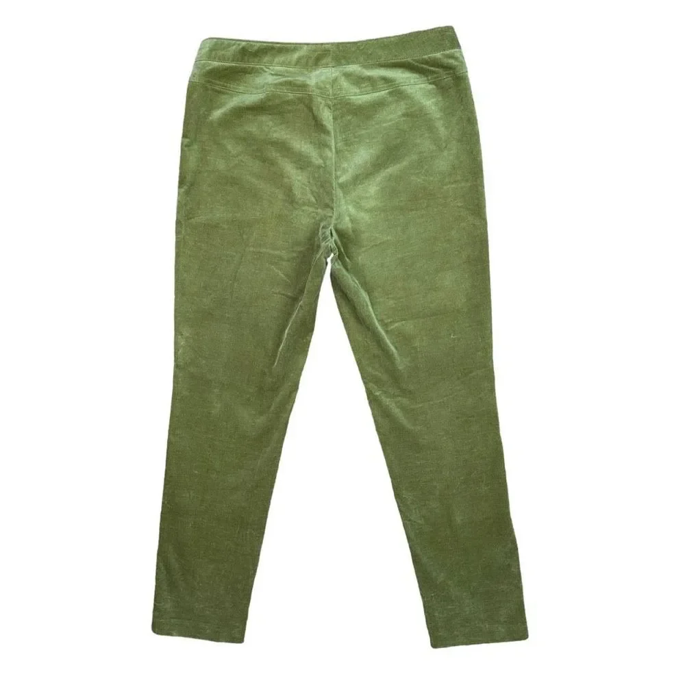 J. McLaughlin Green Corduroy Pants - Size 12 - Picture 6 of 9